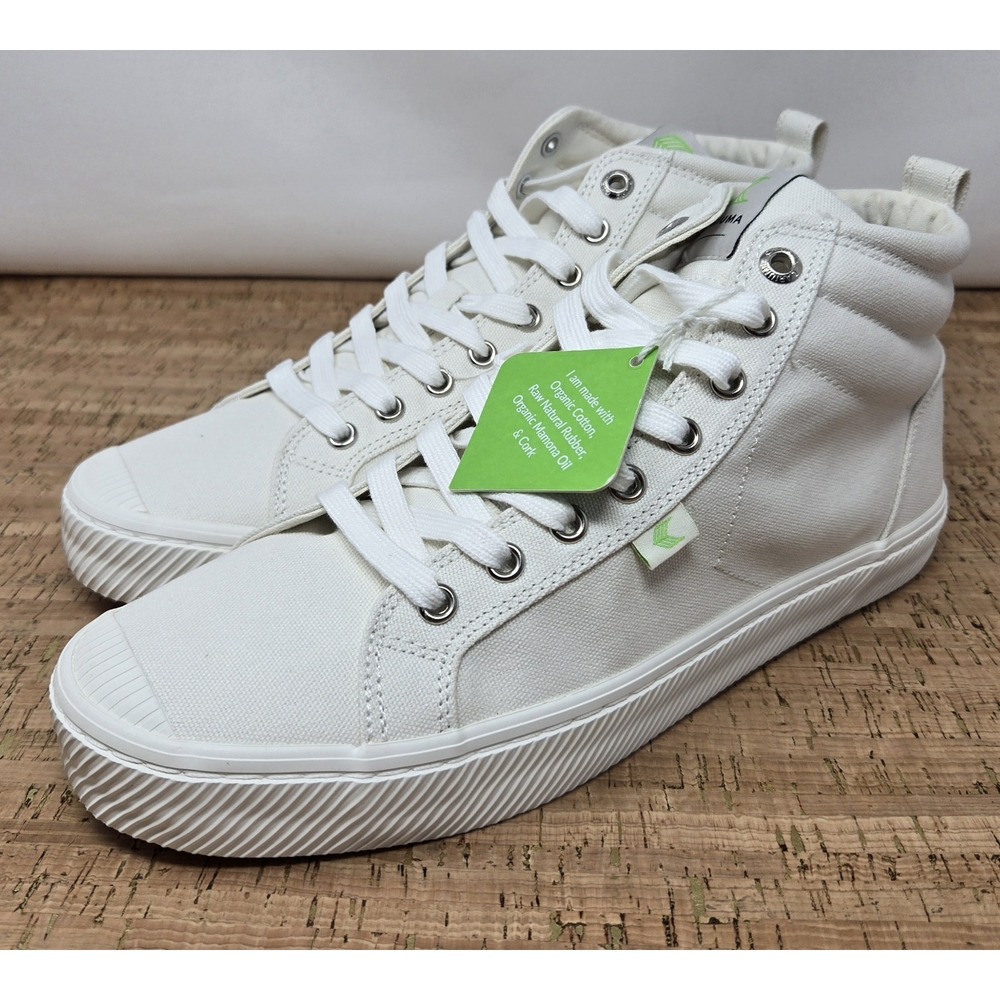 Cariuma Off-white Canvas High Top Sneaker OCA Mens 10 Womens 11.5 Rio Brasil